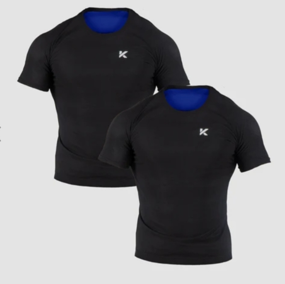 Kewlioo Men's Sauna Shirt 2-pack Black 2XL Brand New